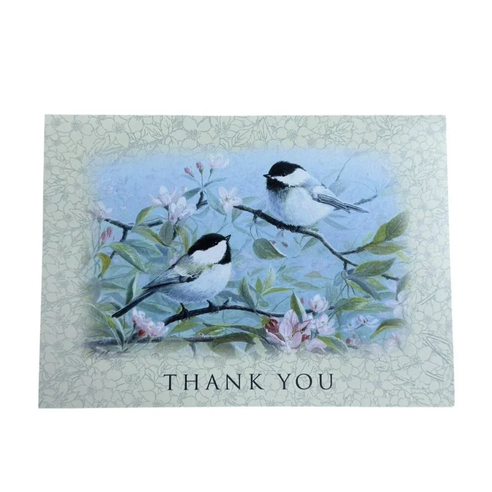 Robert Hautman Art Thank you Greeting‎ Card Birds Nature Wildlife USA Made